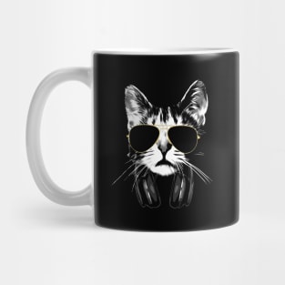 Dj Cat White Mug